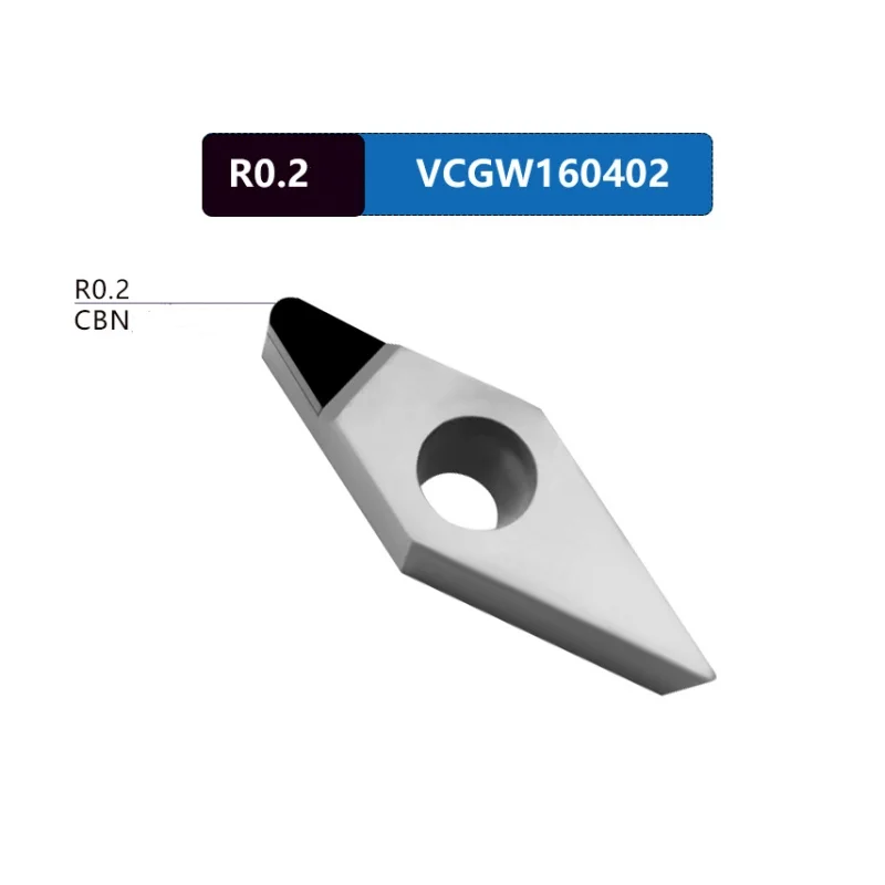 CBN VCGW 110302 /04/08 160402 /04/08 Inserir ferramenta de torneamento de cristal único cortador de diamante de alta dureza para aço carbono