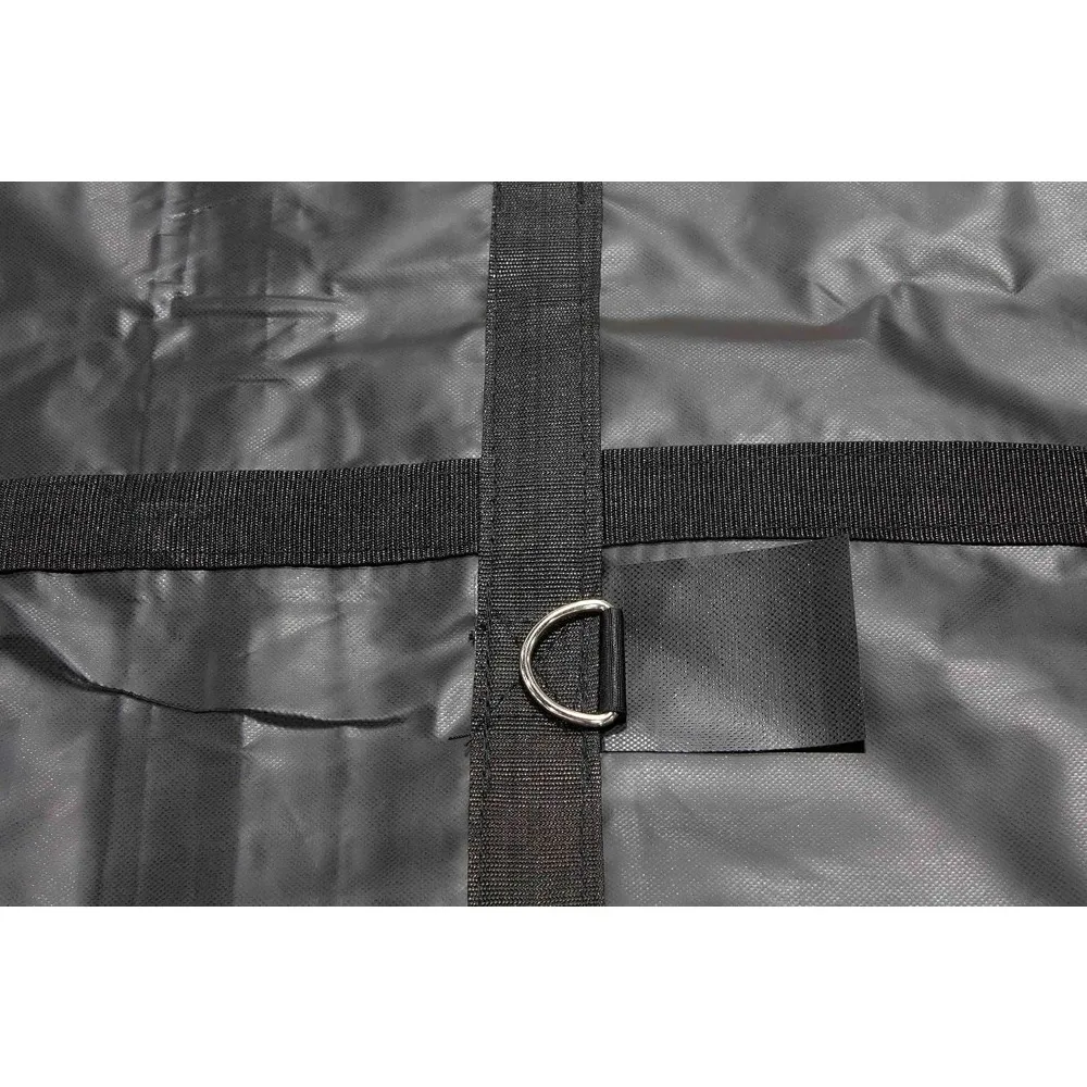 

16' x 16' Flatbed Truck 18 Oz Steel Tarp with 4 FT Drop - Black Heavy Duty Vinyl Waterproof Tarp