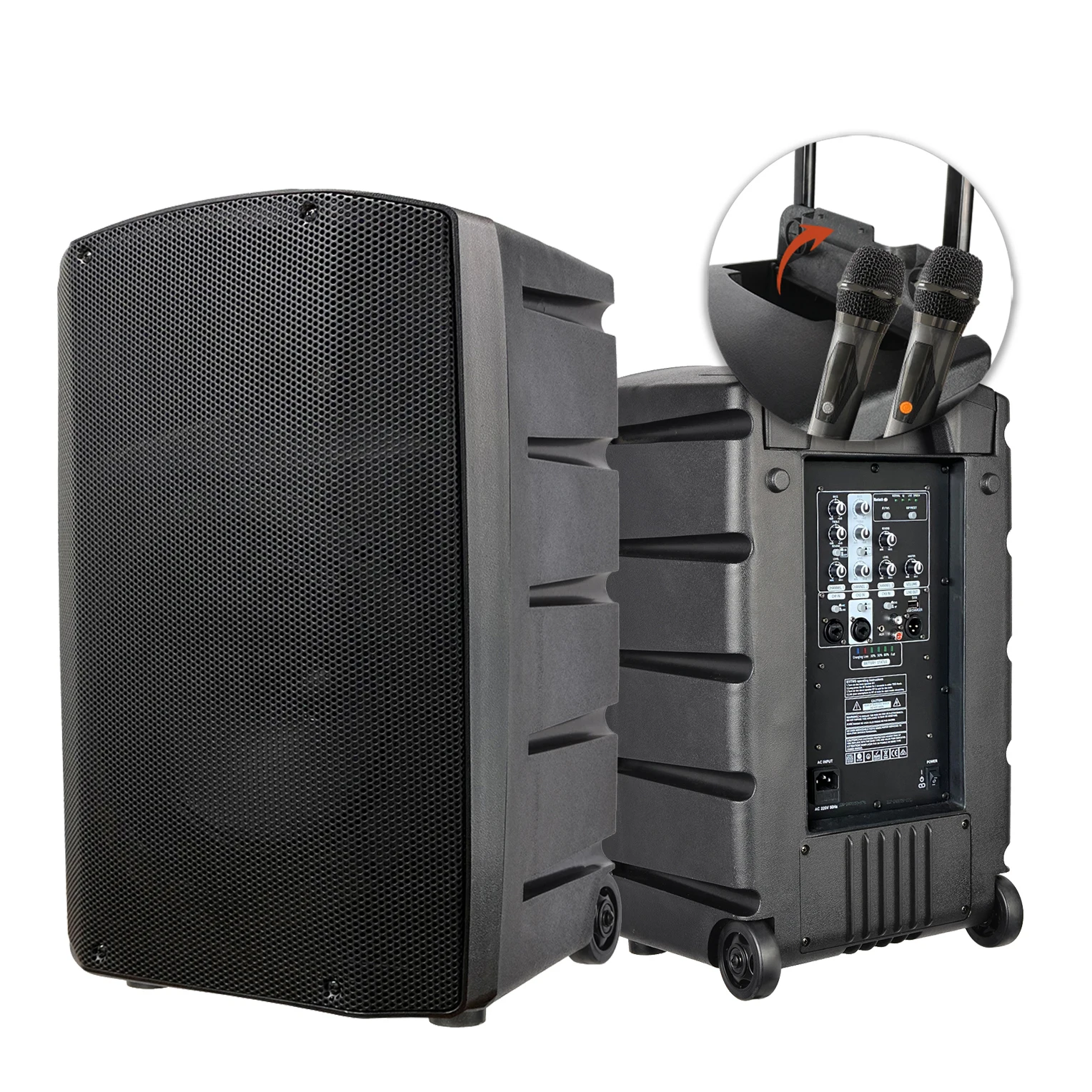 

AT12D5-GO-U2 12-inch portable loudspeaker system outdoor battery DSP wireless active speaker