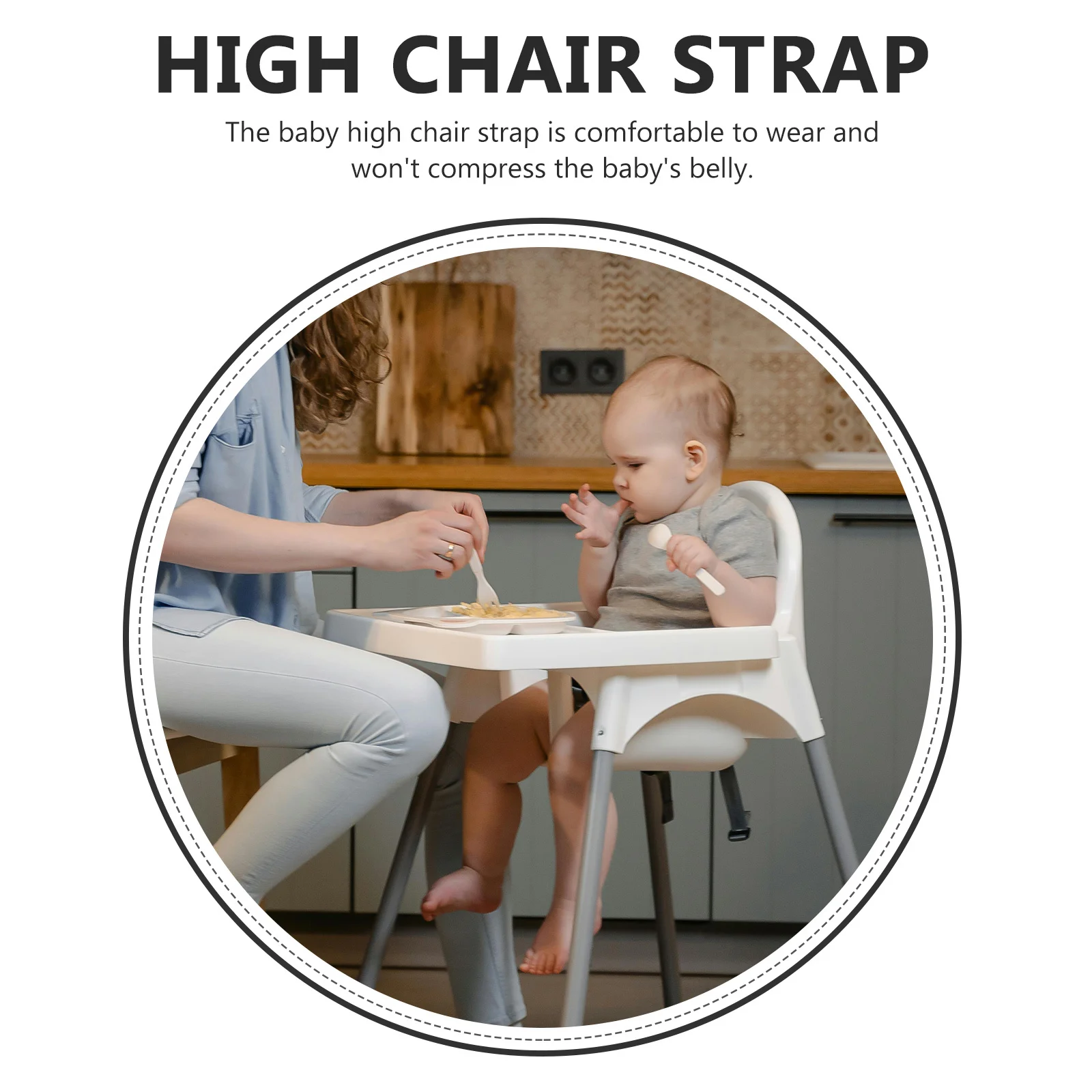 Baby High Chair Strap Adjustable Safety Harness Comfortable Infant Toddler Portable Universal Chair Strap Replacement