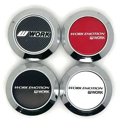 4PCS/Lot  64MM   Car Wheel Center Cap Emblem Sticker For Work emotion Racing Wheel  Cover Protector Hub Cap Sticker