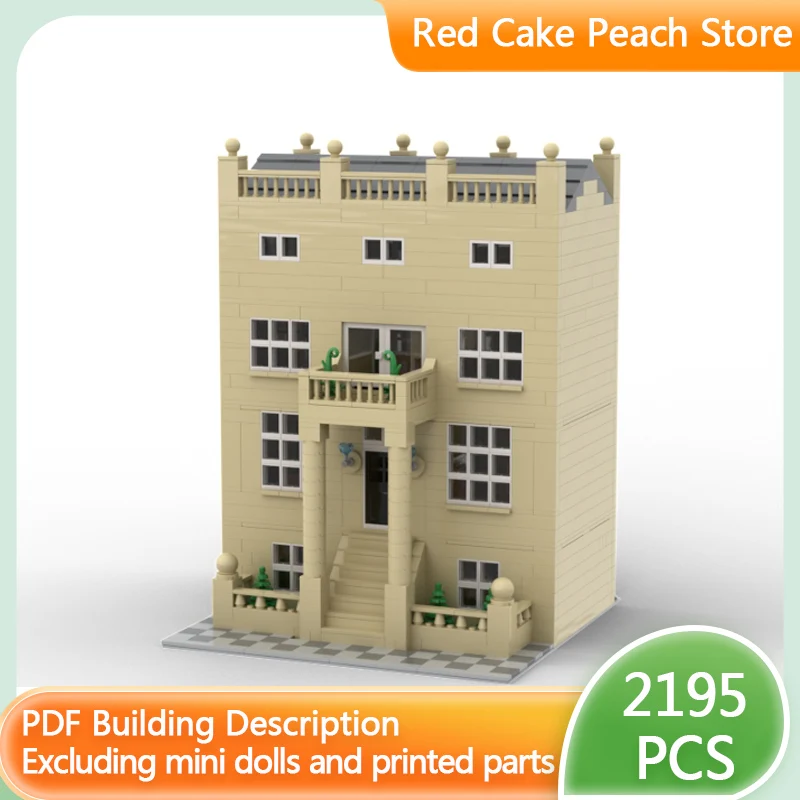 

City Street View Model MOC Building Bricks Townhouse Architecture Modular Technology Children Holiday Gifts Assemble Toys Suit