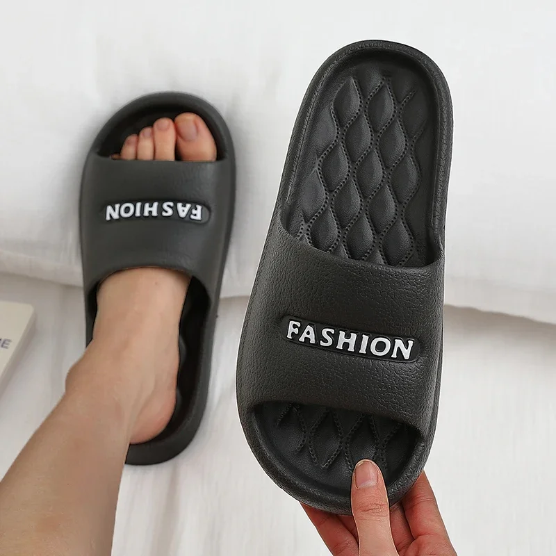 New Fashion Concise Summer Couple Non-slip Soft Slides Lithe Cosy Sandals For Women Men's Slippers Indoor Casual Home Flip Flops