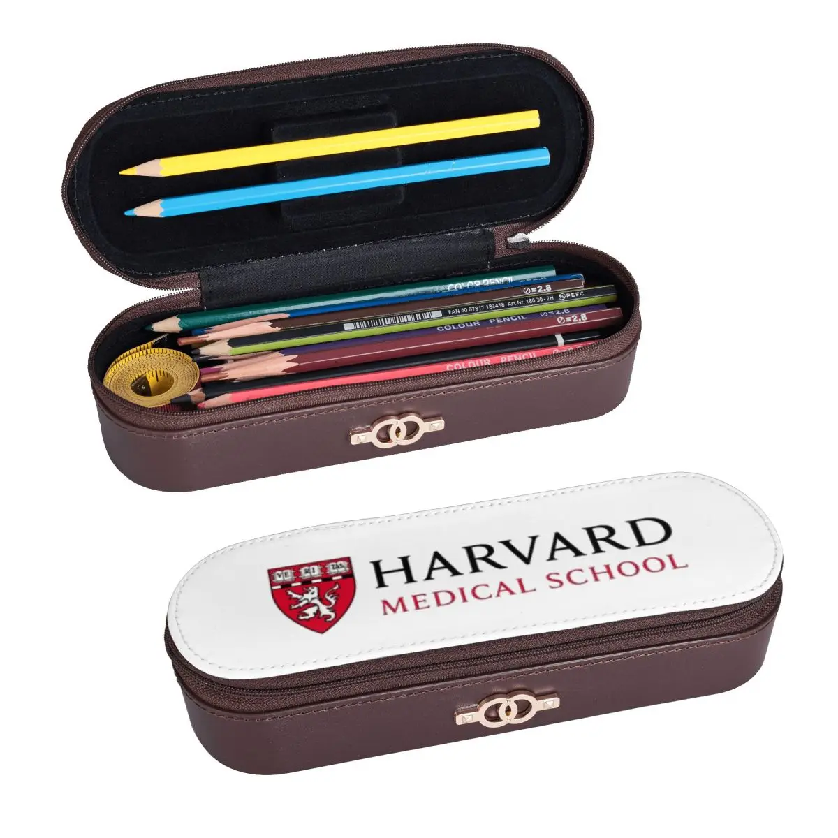 Harvard Medical School Leder-Federmäppchen, Federmäppchen zur Aufbewahrung von Schreibwaren, Stiftbox, Federmäppchen für Kinder, Geschenke