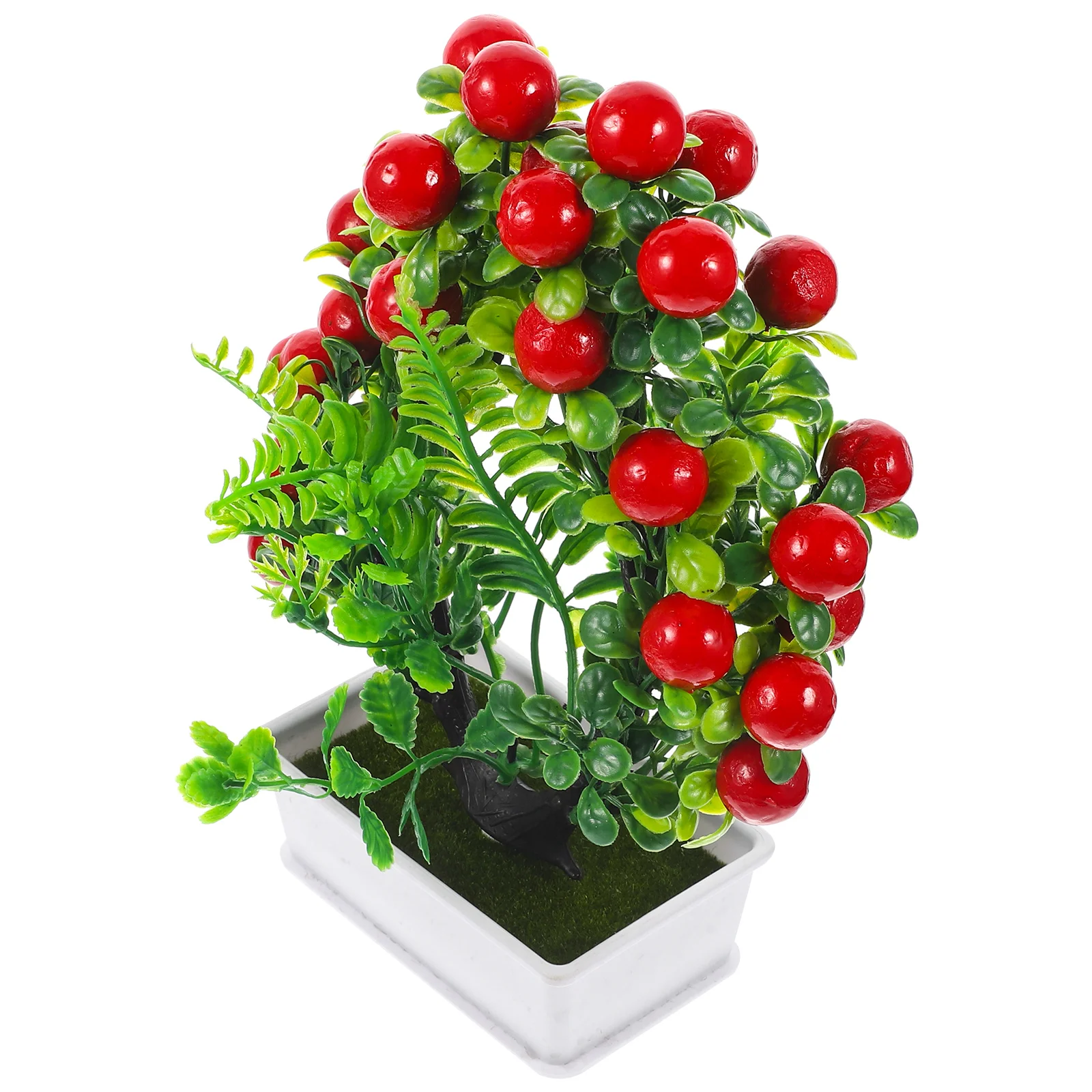 

Decoration Simulated Fruit Potted Plants Artificial Tree Bonsai Succulent Realistic Fake Green Red Office