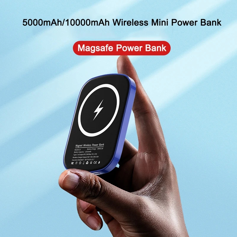 Magnetyczny Power Bank 10000 mAh do iPhone'a 14 13 Pro Przenośna bezprzewodowa ładowarka Szybkie ładowanie Mini Powerbank do Xiaomi Samsung S23