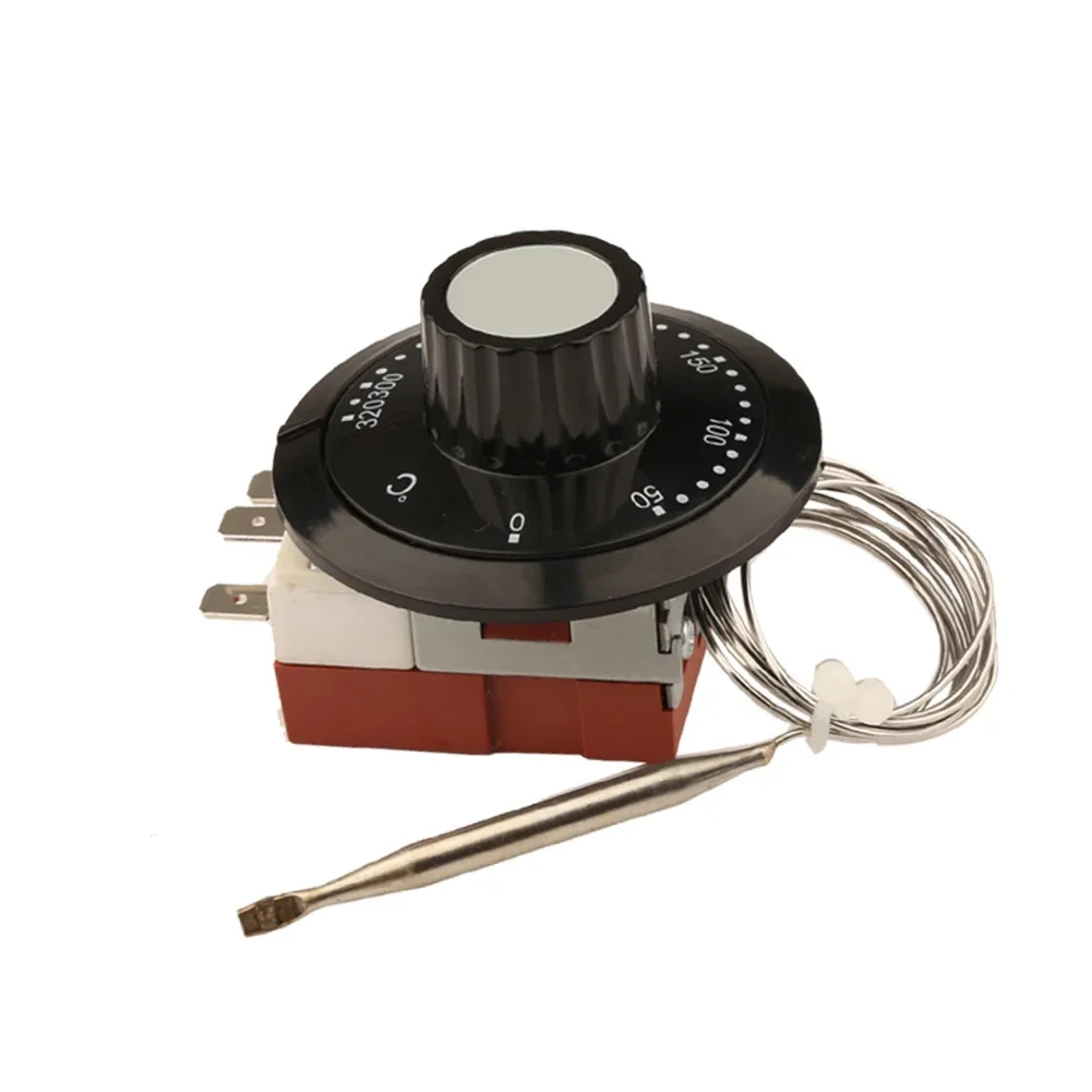 Digital Capillary Thermostat 50-320 C 3-Pin Switch with Adjustable Knob for Heating Appliances and For Boilers