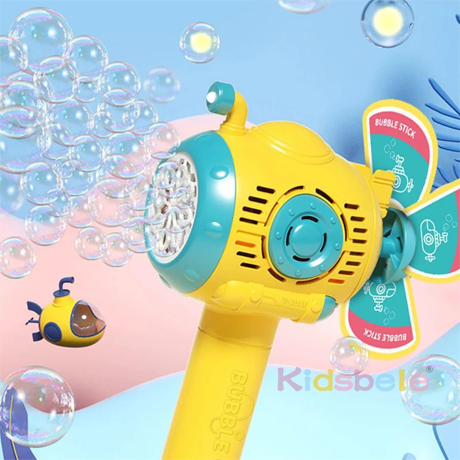 Bubble Wand Gun Machine for Kids Toddlers Automatic Underwater Windmill Bubble Blower For Party Wedding Outdoor