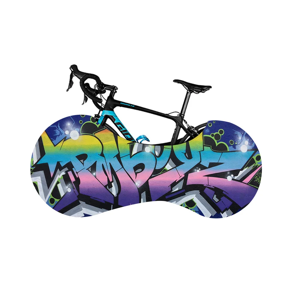 

Чехол для велосипедного колеса, портативный Эластичный пылезащитный чехол для колес дорожного велосипеда, моющийся чехол для шестерни, крупные граффити