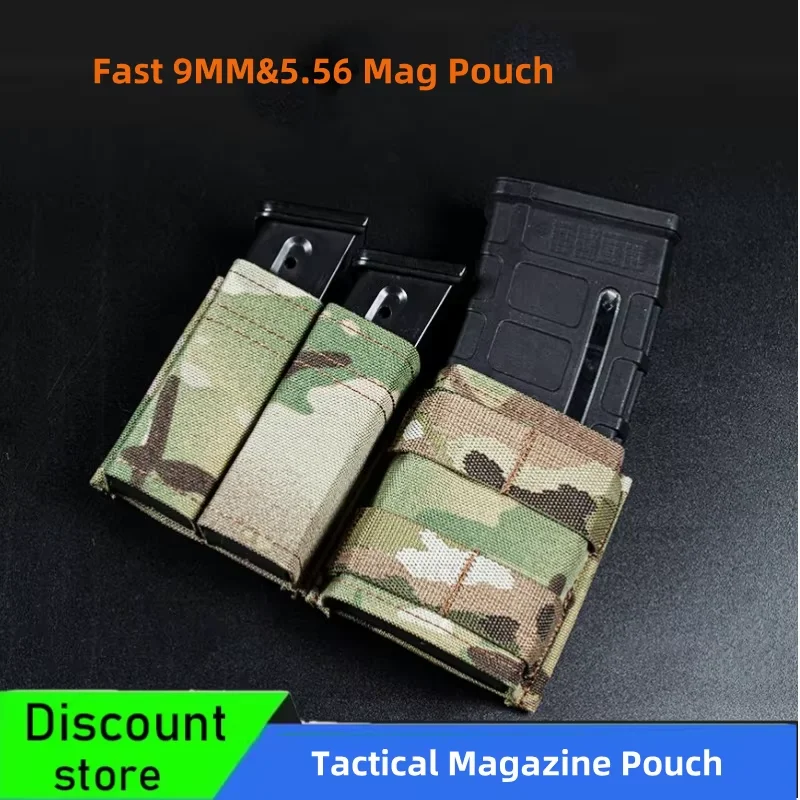 MOLLE tactical double magazine bag 9 MM/5.56 MM magazine bag accessories, hunting bag air rifle magazine box