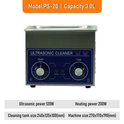 3L Professional Ultrasonic Cleaning Machine with Heater, Timer, and Stainless Steel Tank for Jewelry, Watches, Glasses, and More