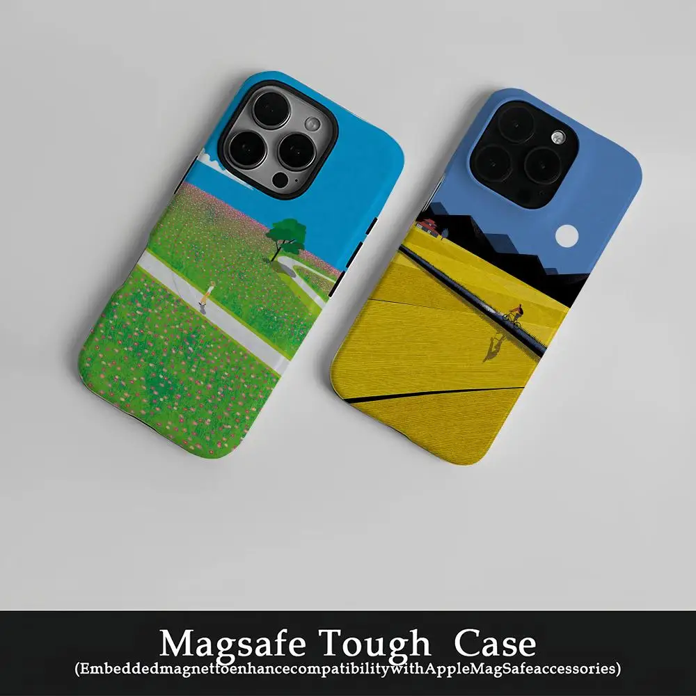 

Autumn Scenery Anime Phone Case Film Korean INS for iPhone 16 15 14 13 12 11 Pro Max Plus Luxury Magnetic Double-layer Cover