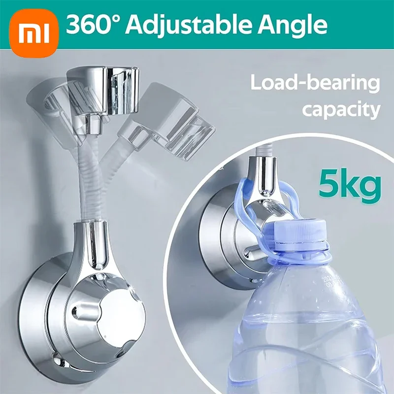 Xiaomi Suction Cup Shower Holder Adjustable Shower Holder Nozzle Handheld Holder Punch-Free Multi Angle Rotation Shower Bracket