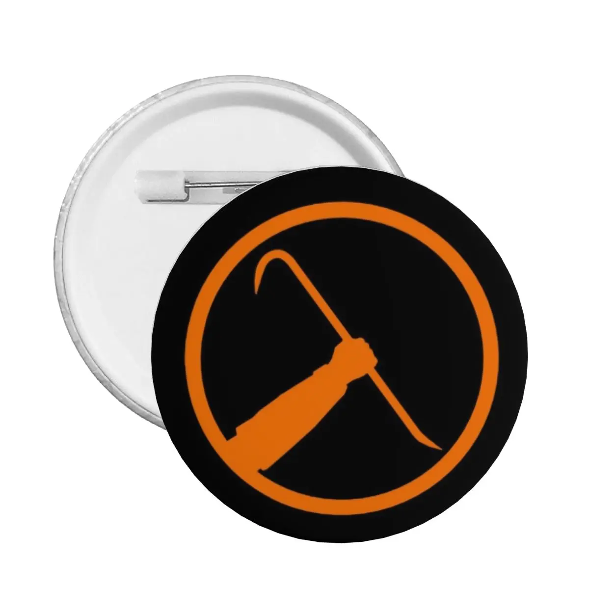 Half Life Fanmade Logo Round Button Pin for Jeans Customizable Action Video Game Pinback Badges Brooches