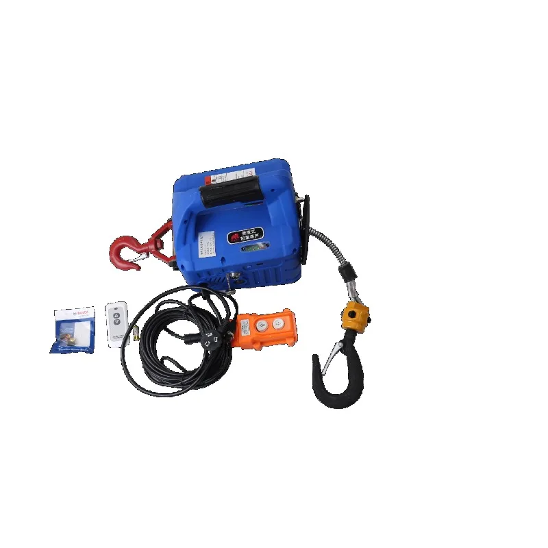 Mini paranco elettrico portatile a catena 110 V/230 V/380 V paranco a trazione in acciaio per hotel piccolo paranco elettrico a fune metallica Nuovo