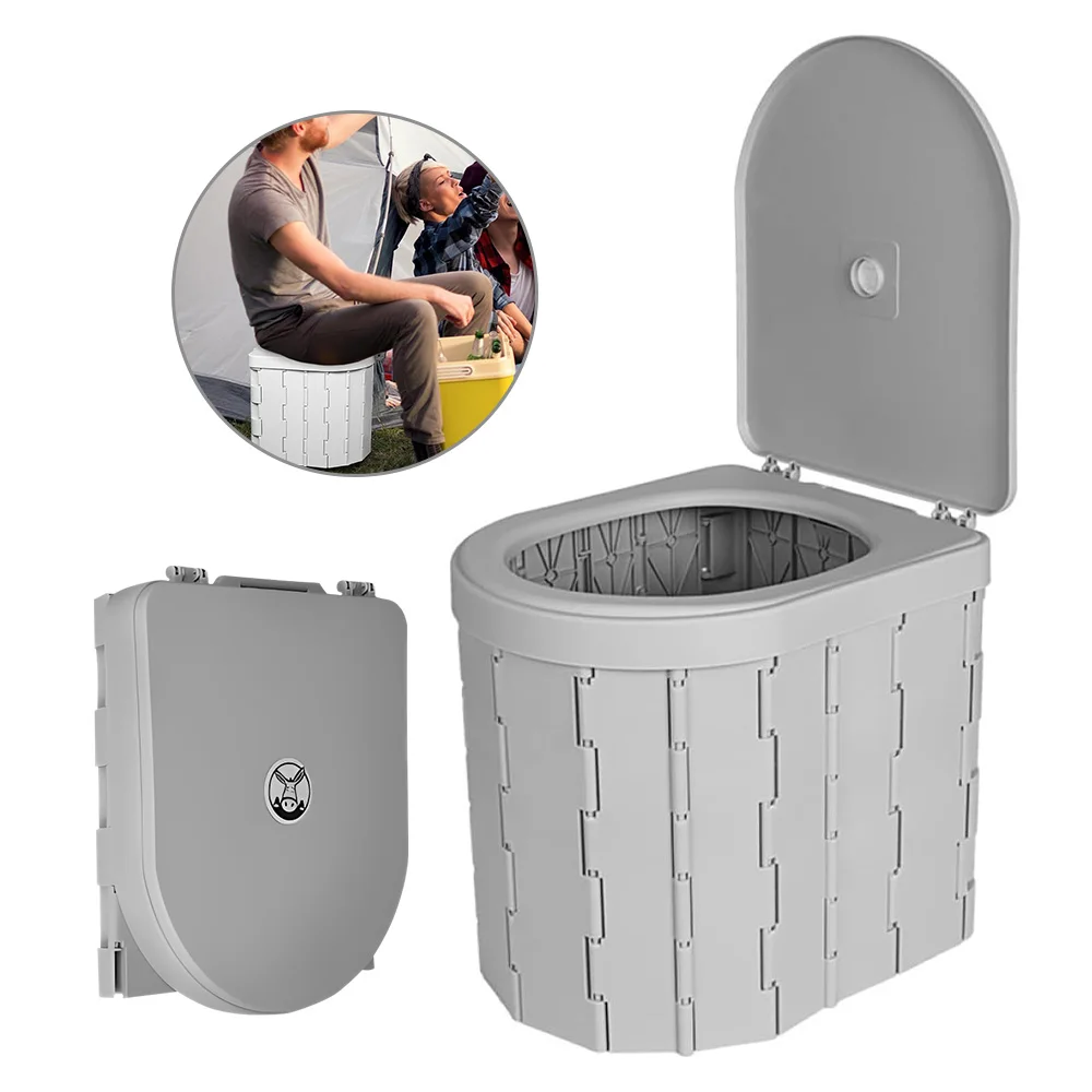 Tragbare Autotoilette, Falttoilette, Reisetoilette, Selbstfahrertour, Camping-Outdoortoilette, Notfalltoilette für Erwachsene, Frauen, Kinder