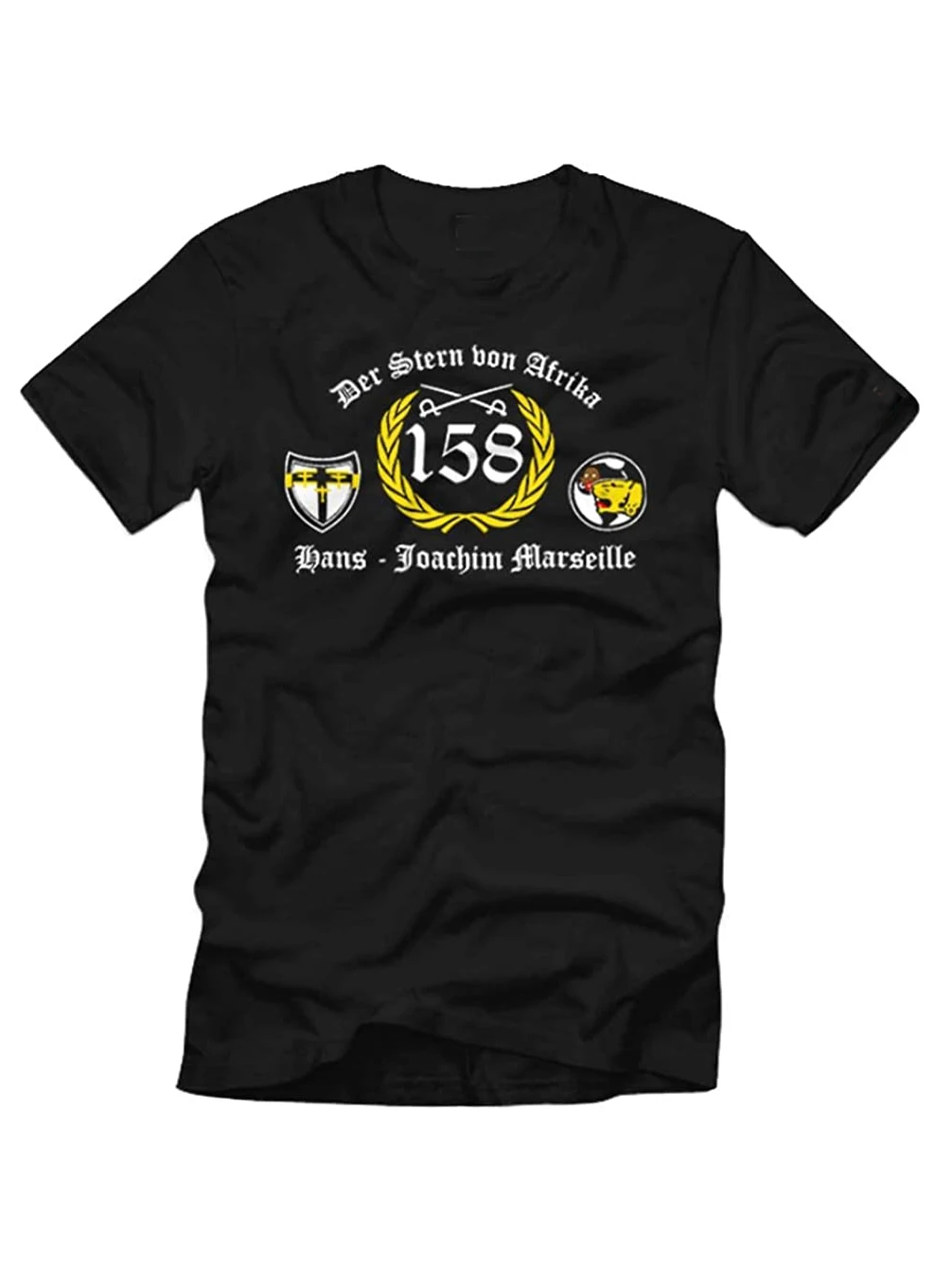 Star of Africa Hans Joachim Marseille 27 Hunting Squadron T-Shirt 100% Cotton O-Neck Short Sleeve Casual Mens T-shirt Streetwear