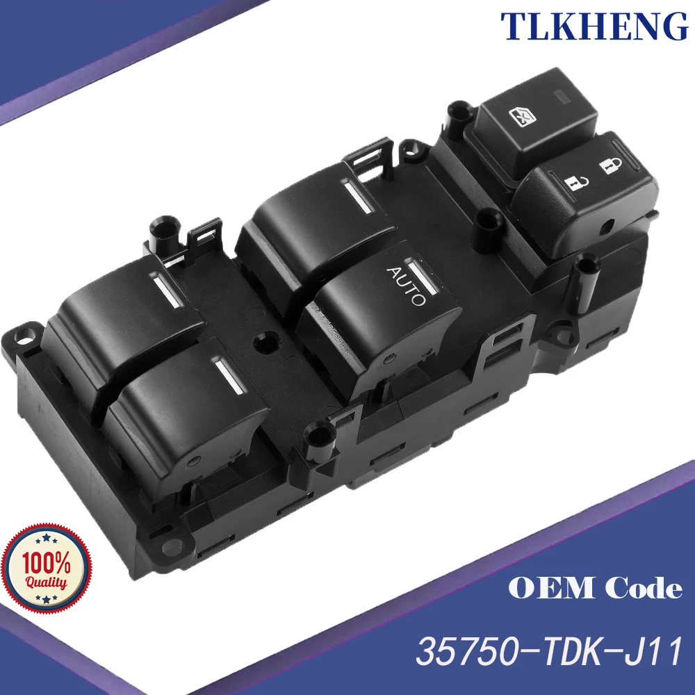 

35750-TDK-J11 Power Window Switch Right Hand Side Drive (RHD)For Honda CR-V 2015 City T9A Jazz T5A HRV 2014