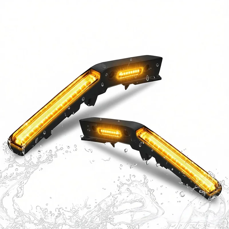New Car Hood Handle Rainforest Branch Turn Signal Flow Light For 21-25 Bronco