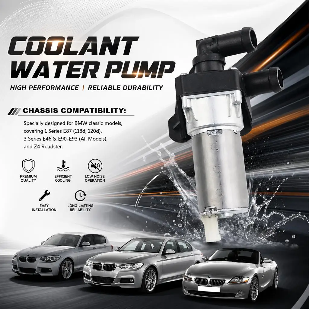 118d 120d E46 E90 E91 Wasserpumpe für BMW E87 E92 E93 Z4 64118369806 Elektrisch 12V Kunststoff Aluminium