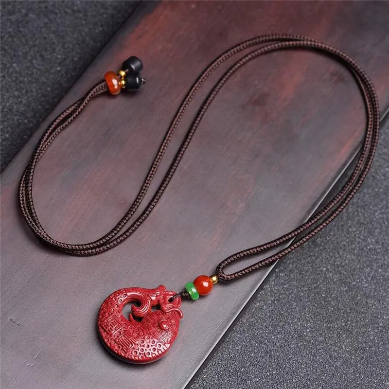 

Red Cinnabar Amphioxus Purple Gold Sand Pendant