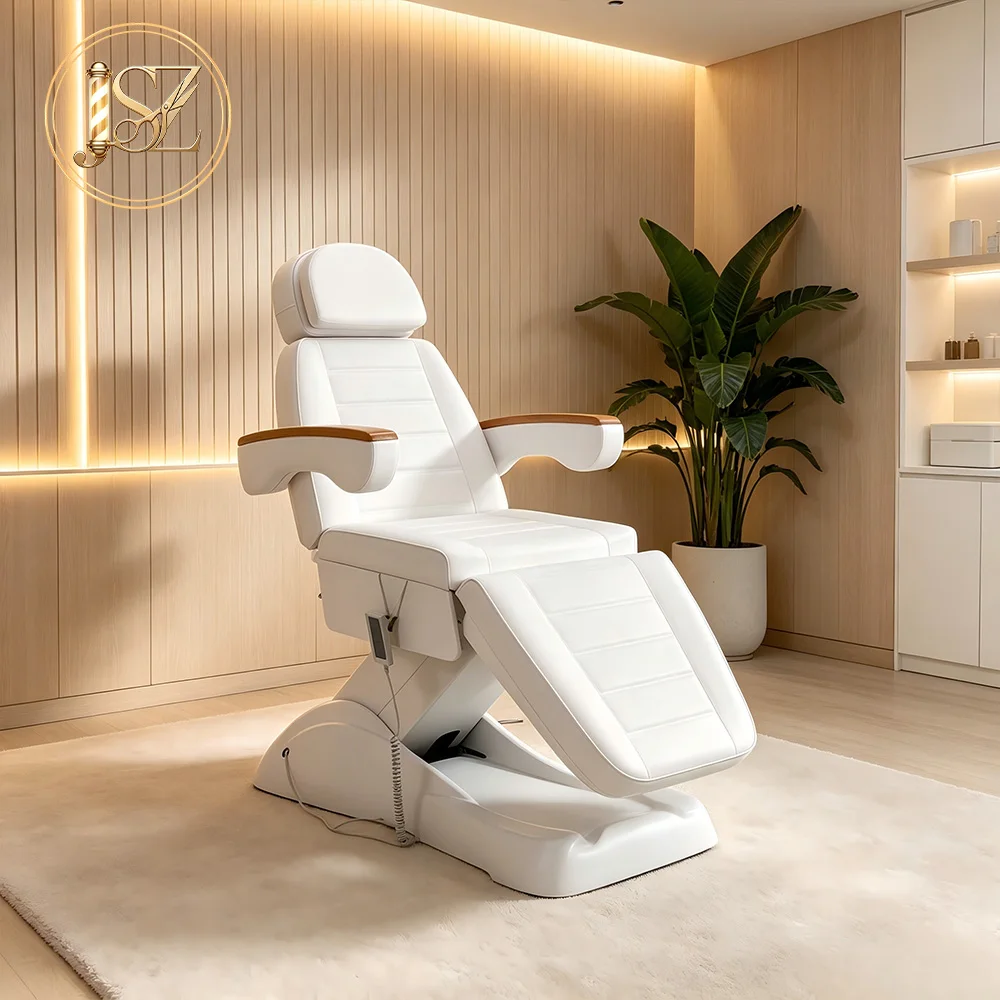 Tempat Tidur Estetika Elektrik 3 Motor Multifungsi untuk Salon Kecantikan, Pijat Wajah, dan Perawatan Tato