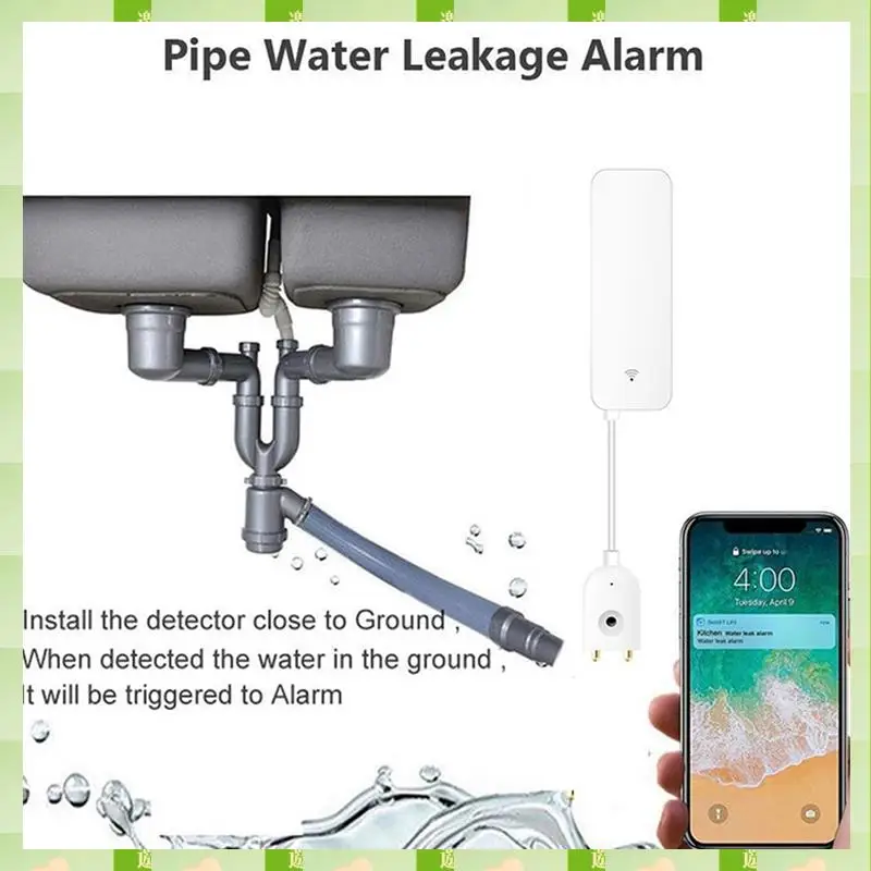 2025 Tuya Zigbee Sensore di perdite d'acqua intelligente Rilevatore di livello di troppopieno d'acqua Sistema di allarme di sicurezza Sensore di perdite di inondazione, Tuya Zigbee Sm