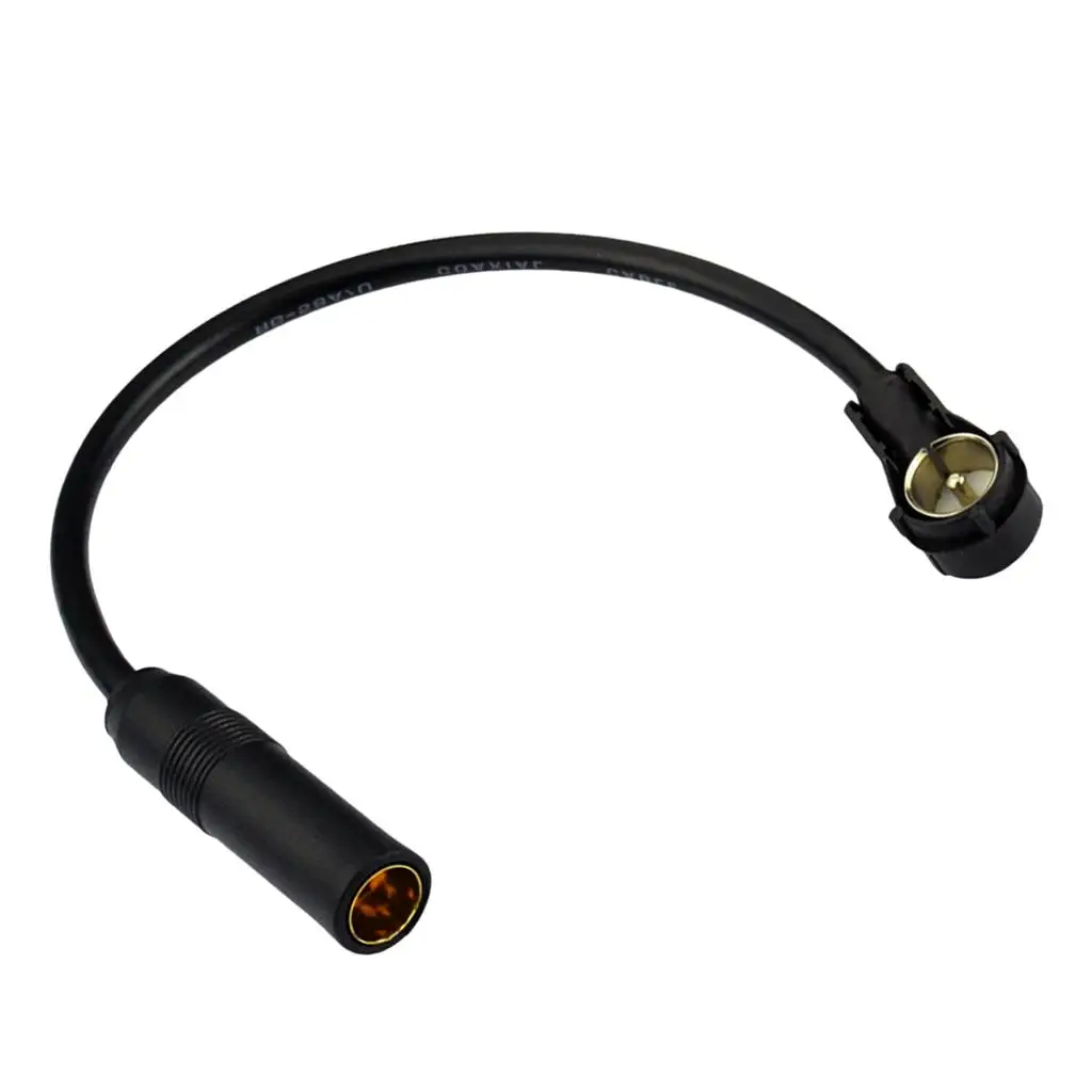 Aerial Antenna to ISO Cable Adapter Copper Core Plastic 30cm for FM Auto Radio Antenna Installation