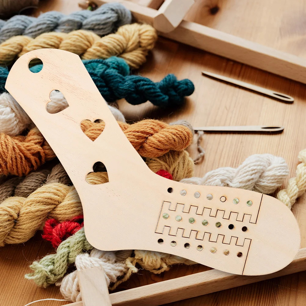 

4Pcs Sock Knitting Tools Wood Blockers for Perfect Sock Shaping DIY Blocking Forms Smooth Edges for Hand Knit Projects