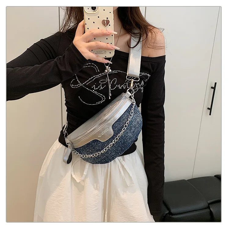 

2025 New Women's Stylish Mini Bag - Sleek Fashion Casual, Handheld Shoulder, Trendy Textured Crossbody Chest Bag