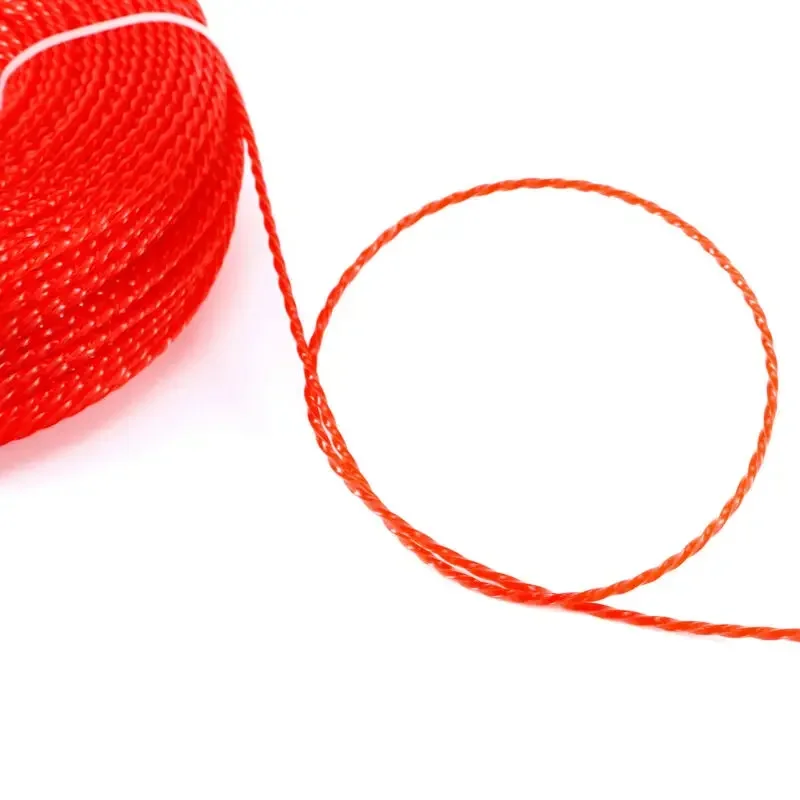 Long Lasting Nylon Line Wire for Trimmer, 2 4mm*100m, Red Color, Suitable for Light Manual Electric Trimmer, Easy to Install