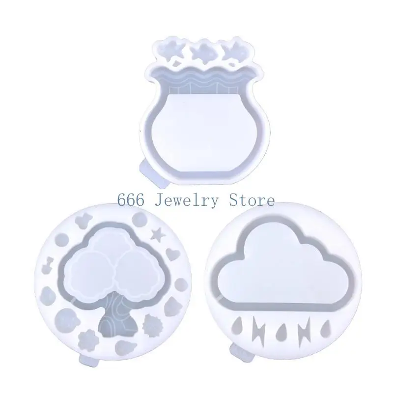 

F2TD аквариум с деревьями орнамент литье из смолы силиконовая форма женский брелок декоративный кулон зыбучие пески форма для