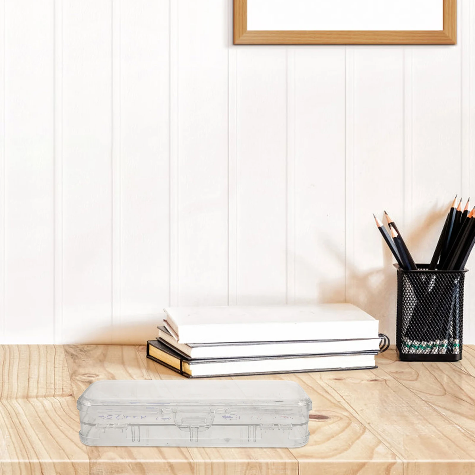 1pc Plastic Doos Schets Lichtgewicht Pen Opbergdoos Briefpapier Organisator Compacte Draagbare Potloodhouder Herbruikbare Potlood