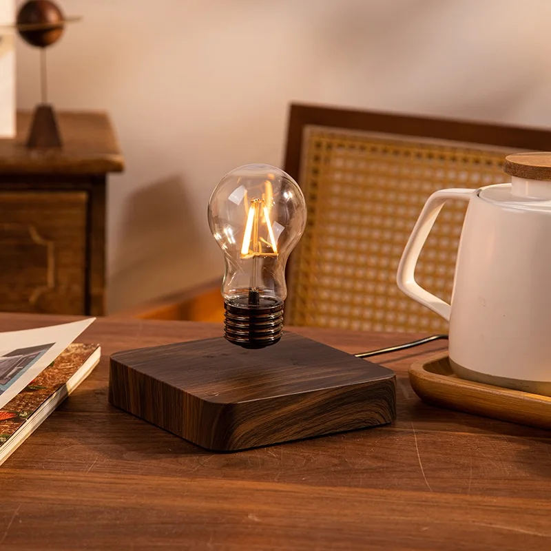 Magnetic Levitation Lamp Creativity Floating Glass LED Bulb Home Office Desk Decoration Table Novelty Night Light Birthday Gift
