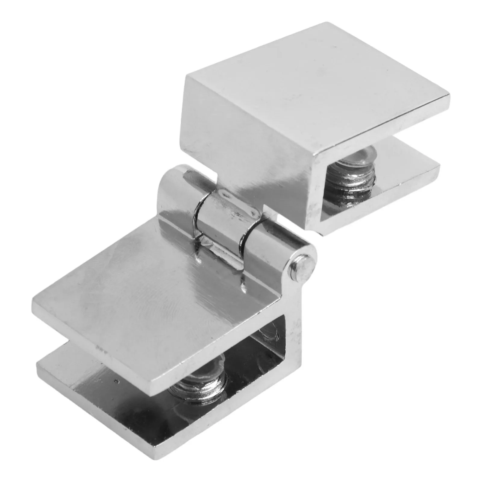 Bathroom and Office Glass Door Hinge Clamp Zinc Alloy Cabinet Hardware for Securing 5 8mm Shower and Cupboard Glass Panels
