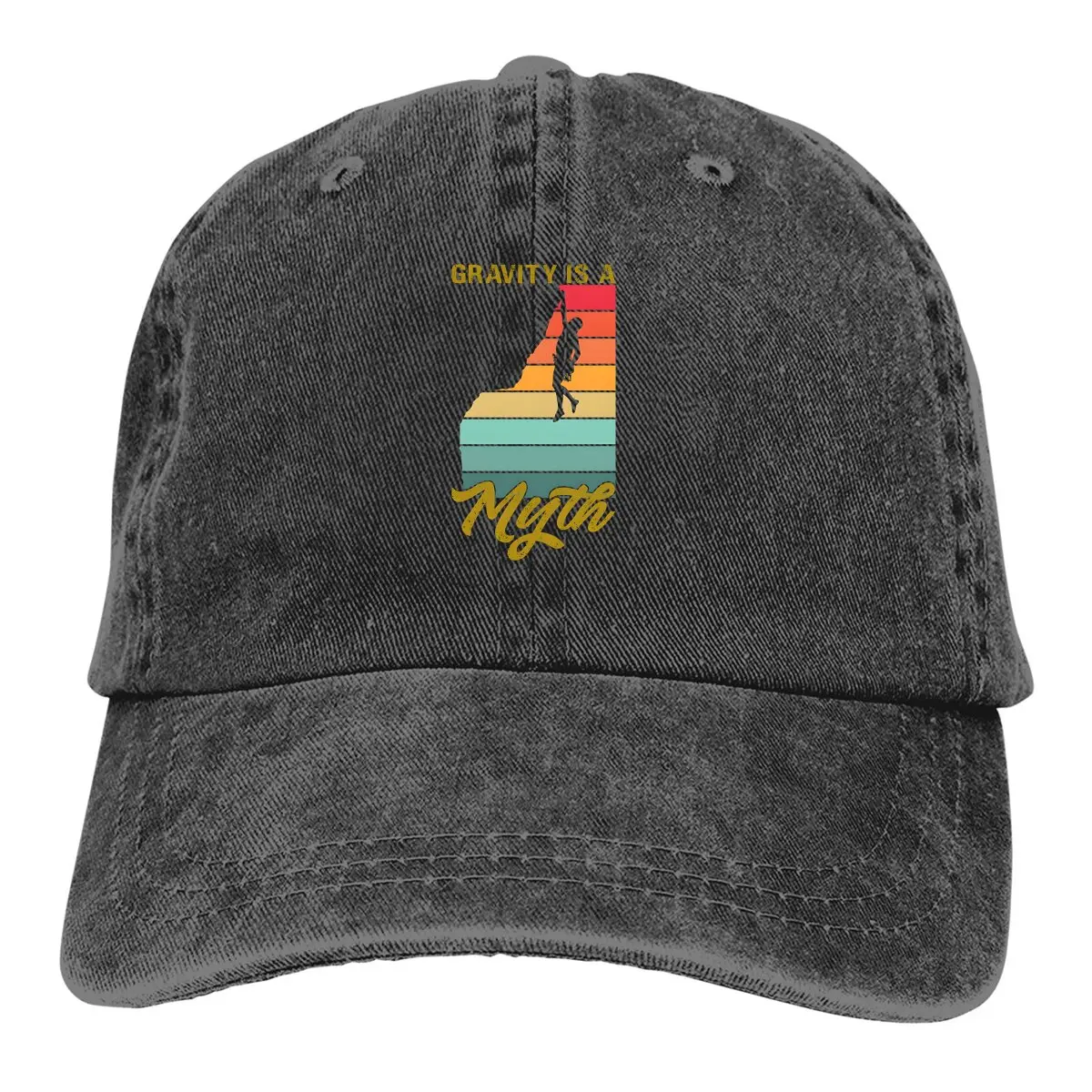 Summer Cap Sun Visor Gravity Is A Myth Rock Climbing Sunset Hip Hop Caps Mountain Climber Cowboy Hat Peaked Trucker Dad Hats