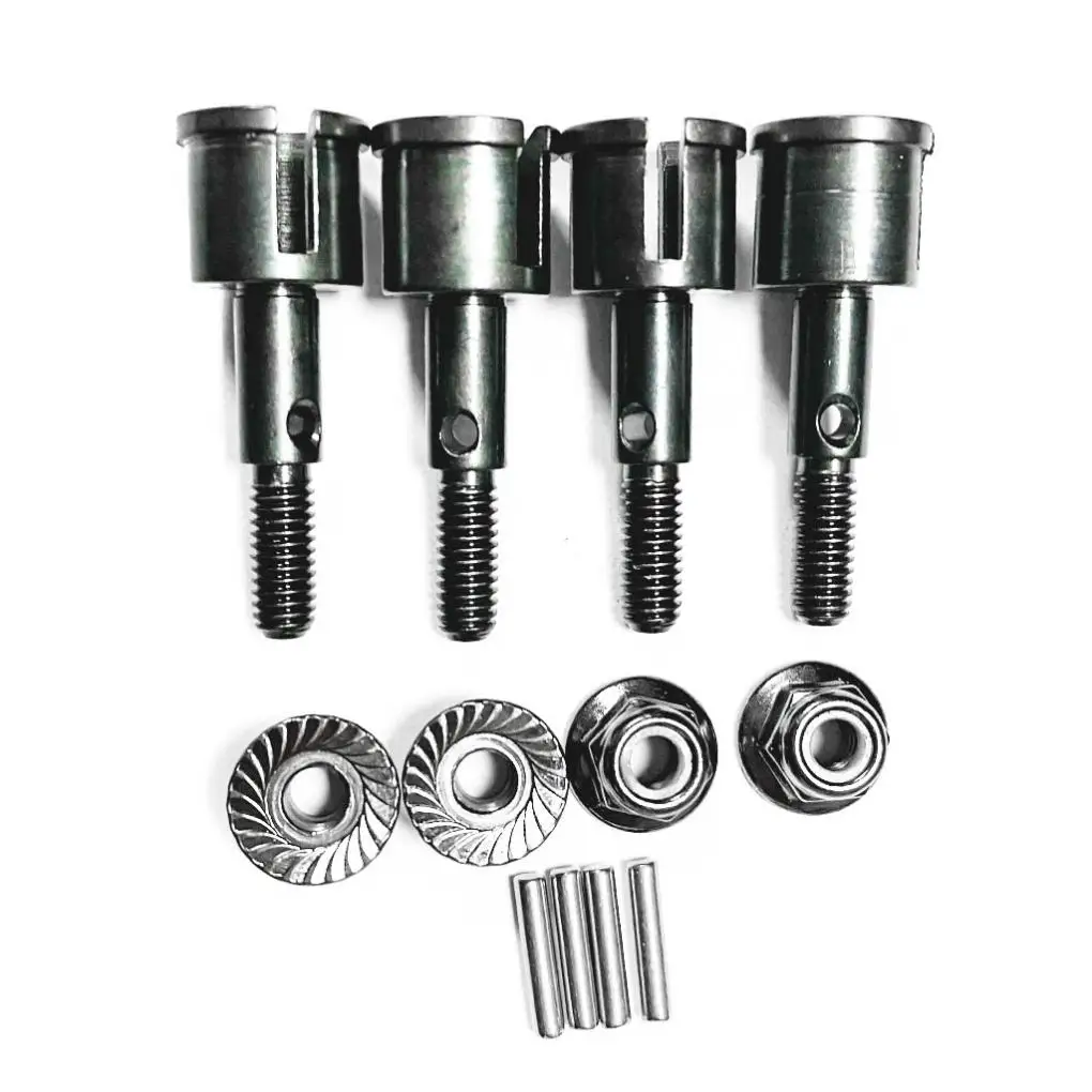 Колесная ось RCGOFOLLOW, усиленная сталь, улучшенная деталь, колесная ось RC для 1 10 Rc, колесная ось Volcano EPX, деталь автомобиля на радиоуправлении, Черная