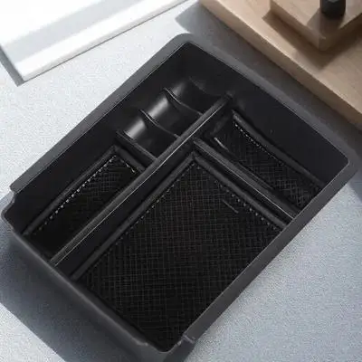 

Car Armrest Organizer Storage Box Center Console Tray Compartment Accessories ABS Plastic Neat Design Easy Install Vehicle