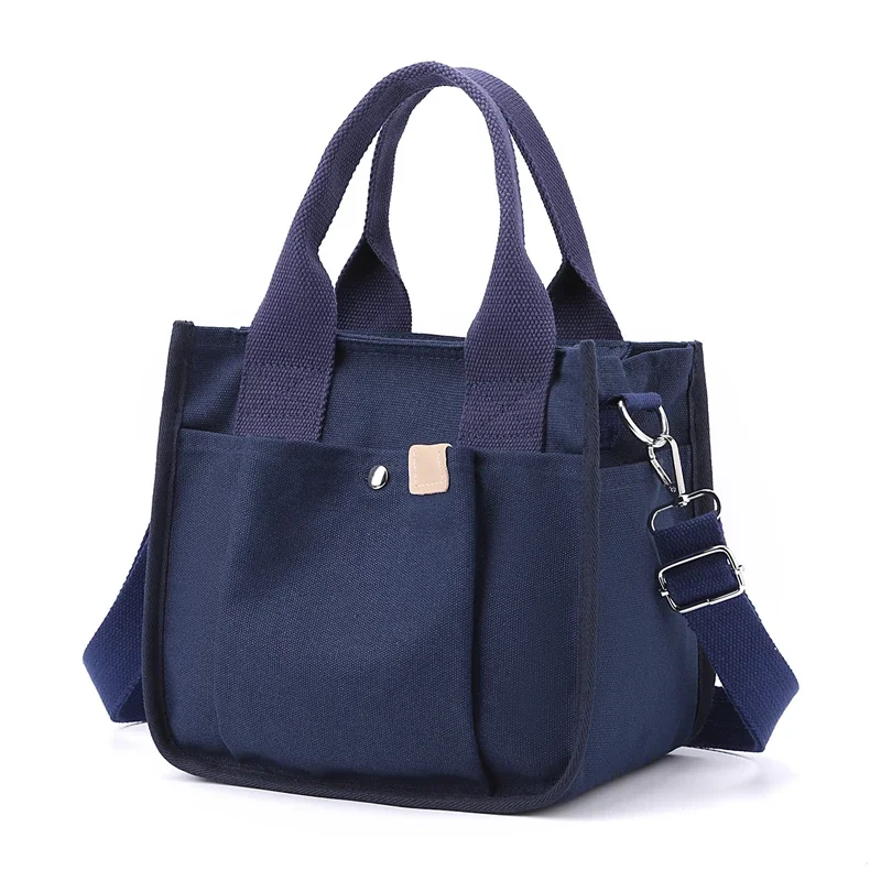 Thick Canvas Simple Handbag Women Small Zipper Shoulder Bag Totes Female Cloth Crossbody Messenger Bags Purse For Ladies