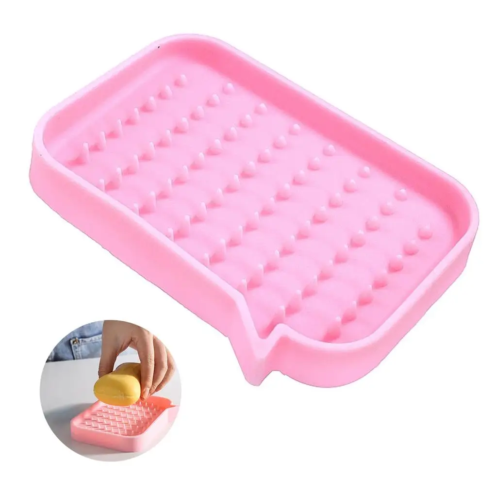 Soap Holder With Hole Non-Slide Multipurpose Drainage Rack Drop-proof Container Case Shower Countertop Accessories