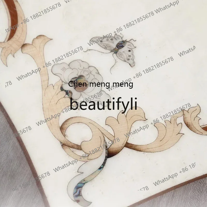 D178  French light luxury painted porch cabinet entry foyer wall storage decoration, European villa carved drawer cabinet