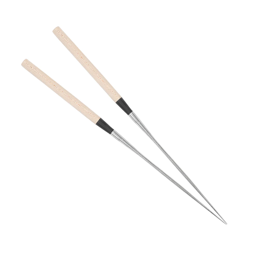 

Палочки для еды, палочки для еды из нержавеющей стали, японские палочки для суши с деревянной ручкой, кухонный аксессуар, палочки для еды из нержавеющей стали