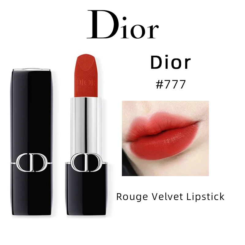 Lápiz Labial Dior Rouge Dior Couture Color con Acabados Terciopelo y Satinado # 777 - 3.5g - Maquillaje Original para Mujer, Cosméticos, Productos de Sephora