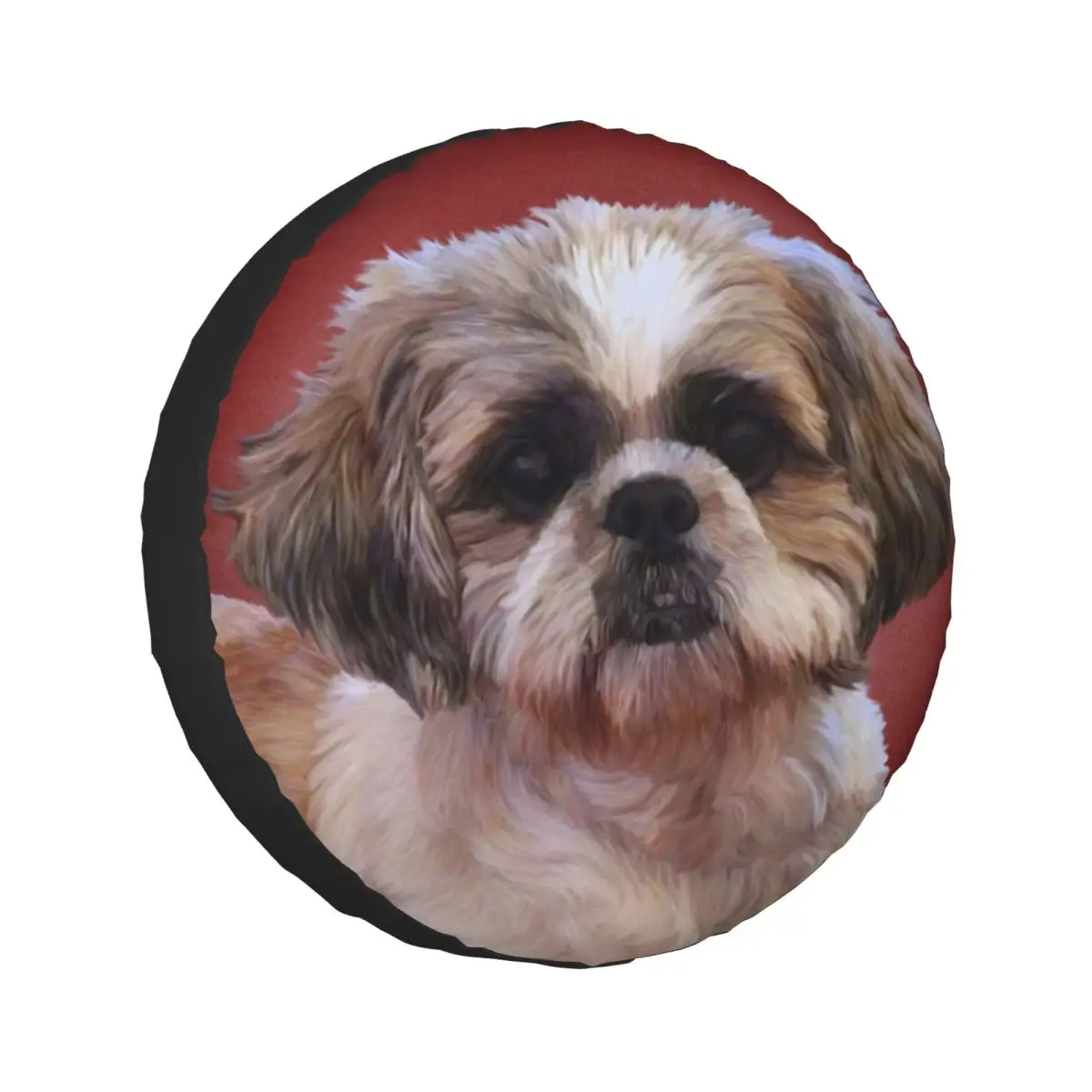 

Custom Shih Tzu Dog Spare Tire Cover for Jeep SUV RV 4WD Mitsubishi 4x4 Wheel Protector Covers 14" 15" 16" 17" Inch