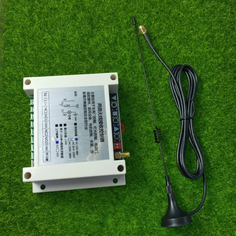 2000m 433Mhz DC 12V 24V 36V 48V 30A Relay 2CH RF Wireless Remote Control Receiver USE AAA Battery Transmitter Garage Door Motor