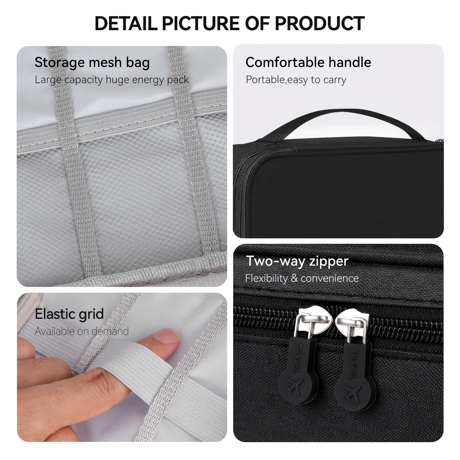 Portable Hairdressing Tools Storage Bag With Zipper And Compartment Professional Barber Tool Storage Organizer For Barber Useful