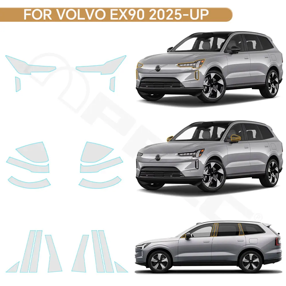 لفولفو EX90 2025 Polestar 3 سيارة التحكم المركزي الملاحة أداة عرض شاشة طبقة رقيقة واقية الداخلية ملصق بولي TPU PPF