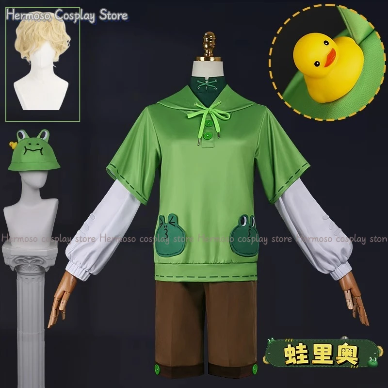 Identity V Game Survivor Investigadores de incendios Rana Florian Cosplay Disfraz Peluca Juego Rana Traje