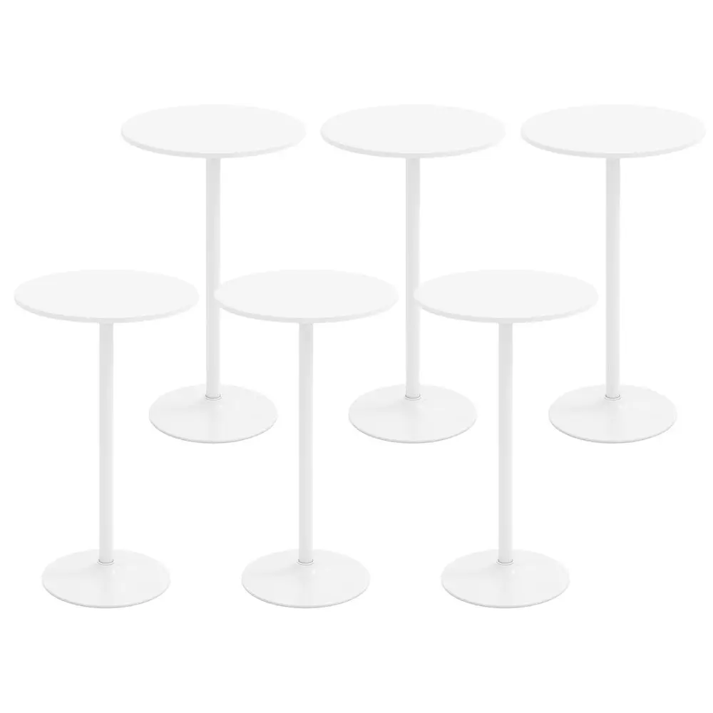 

Round Bistro Table Set of 6, Height Adjustable Bar Height Cocktail Table, High Top Pub Table Snack Table with HeavyDuty Metal B