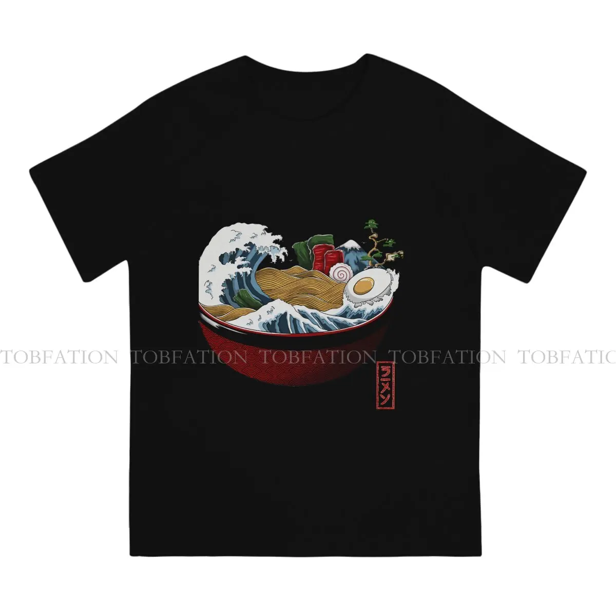 Great Fashion TShirts The Great Ramen Off Kanagawa Men Harajuku Pure Cotton Streetwear T Shirt O Neck 